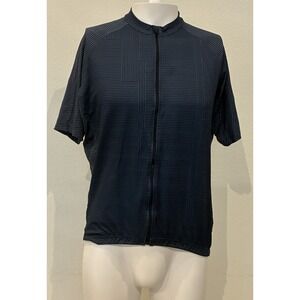 Gorewear Cycling Jersey Men's Size XL Blue Striped Full Zip Short Sleeves